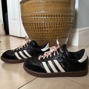 Adidas Samba Sneakers with Pink Laces